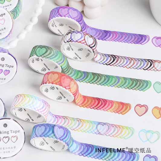 Rainbow Heart Washi Tape