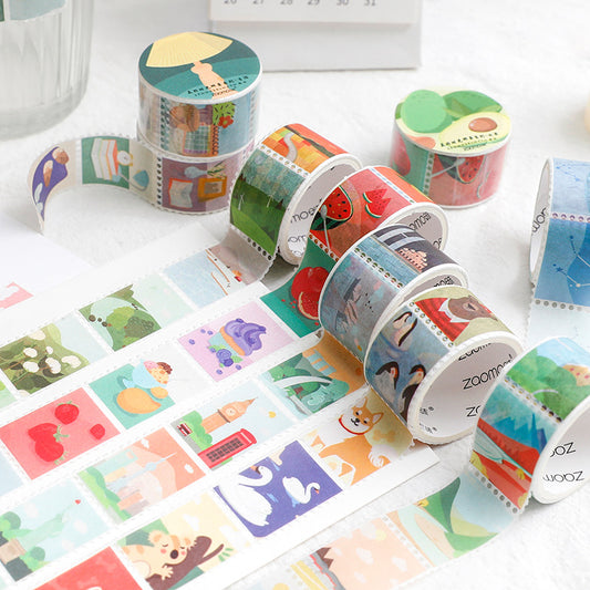 Briefmarken Washi Tape Abtrennbare Motive